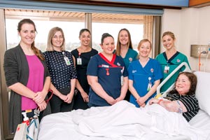 7 clinicians with a patient